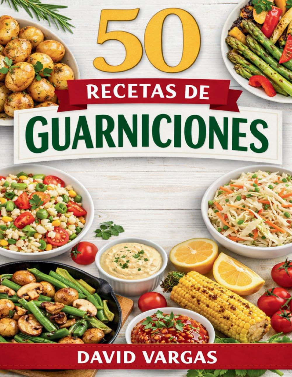 Independently Published 50 Recetas De Guarniciones Fáciles Y Deliciosas Para Acompañar Cualquier Plato: Ideas Caseras Rápidas Para Carnes, Pescados, Verduras Y Menús Diarios
