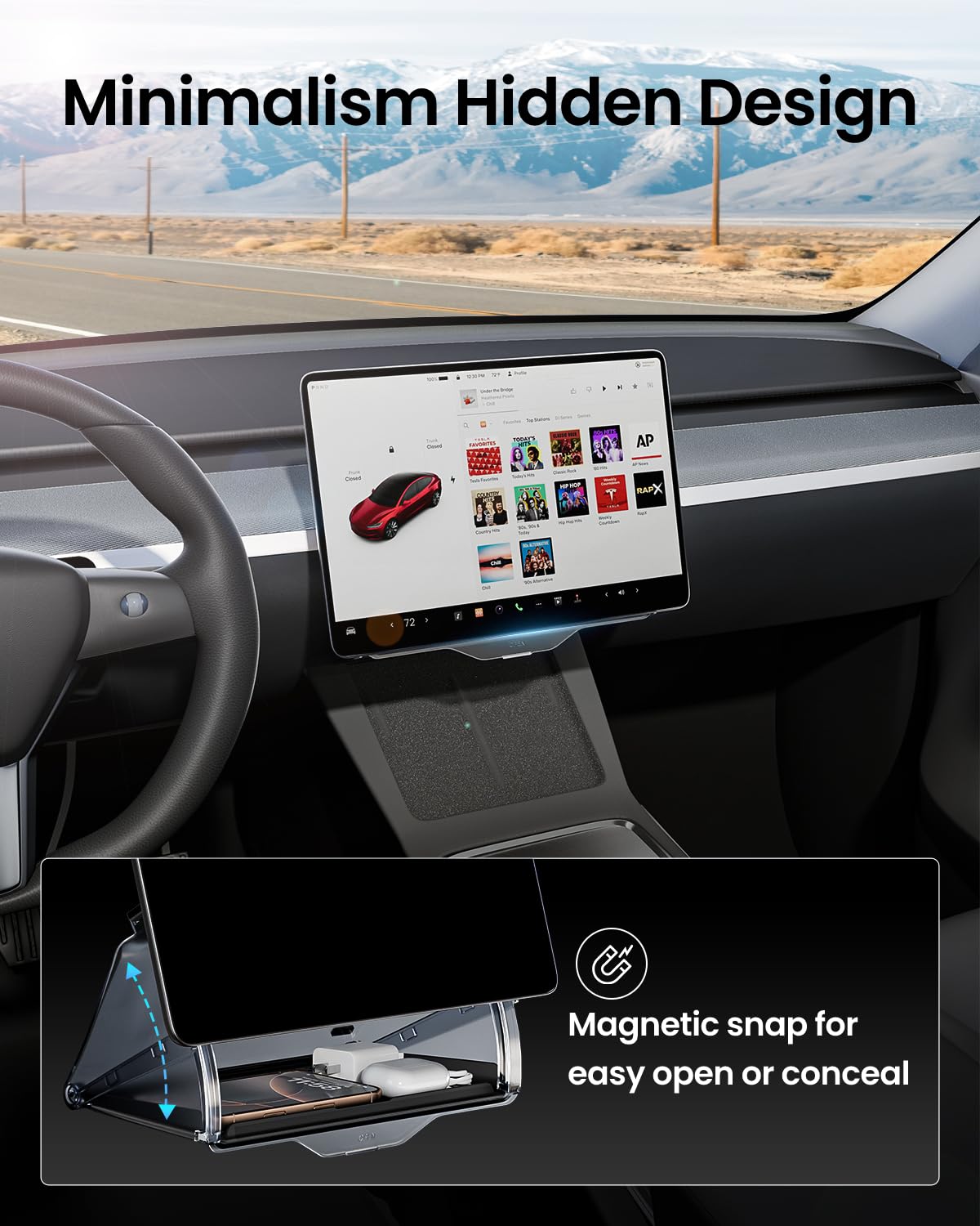 Tesla 3 Rear Screen Storage Rack Snapklik.com : REEVAA 2025 Tesla Model 3 Highland Accessories Under ...