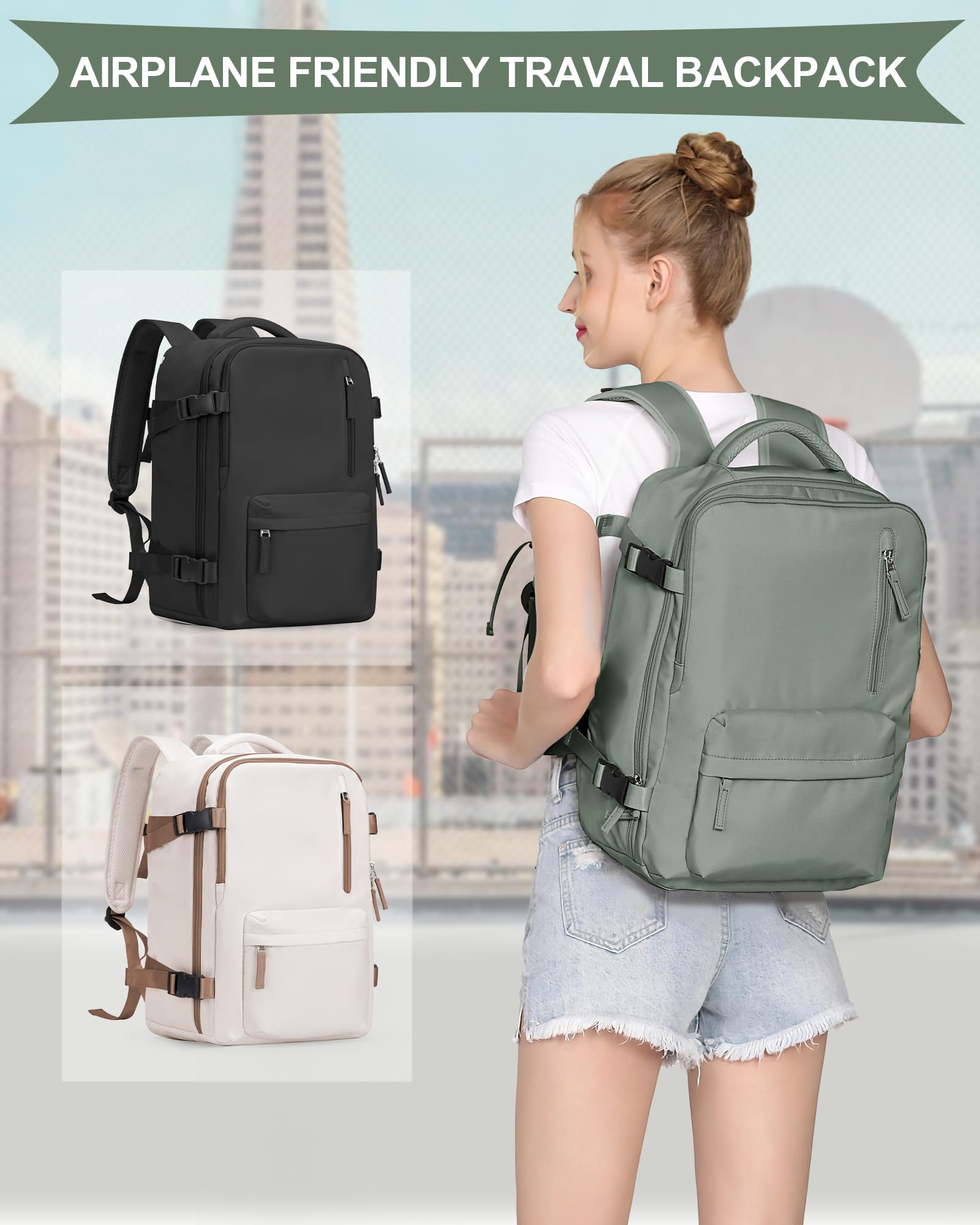SZLX Mochila al Vacio con Bomba Equipaje de Mano 40x30x20 Ryanair Vueling Wizzair Easyjet Mochila Viaje Cabina Avion 40x20x25 Ryanair Mujer Mochila de transporte Impermeable para Computadora Portátil — view 8