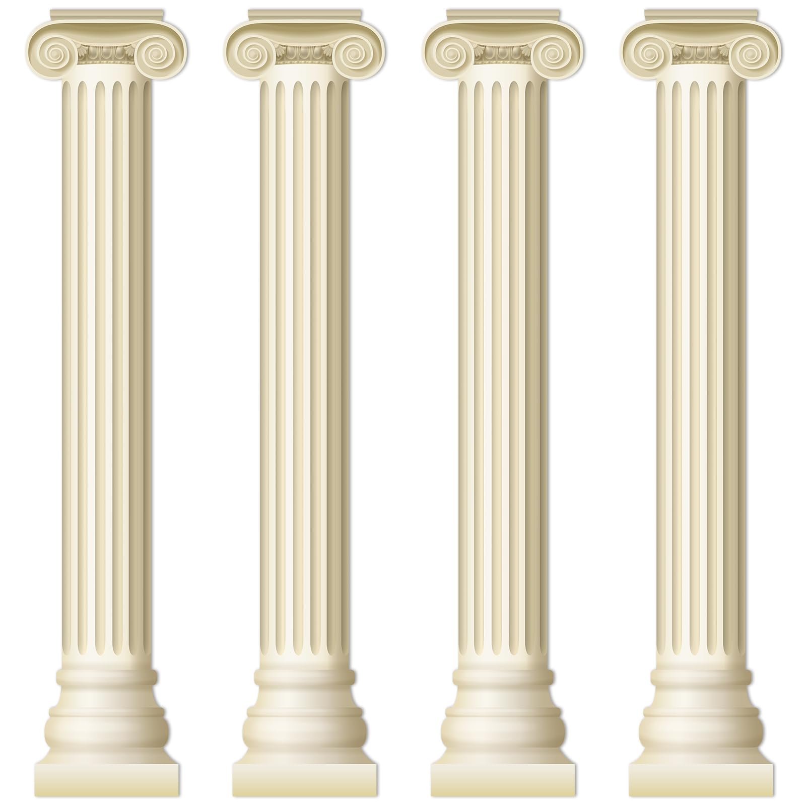 Yiaoyinnz 4Pcs Greek Party Wall Decorations Greek Columns Cardboard Pillars Cutouts Ancient Greek Party Decor for Birthday Medieval Renaissance Wall