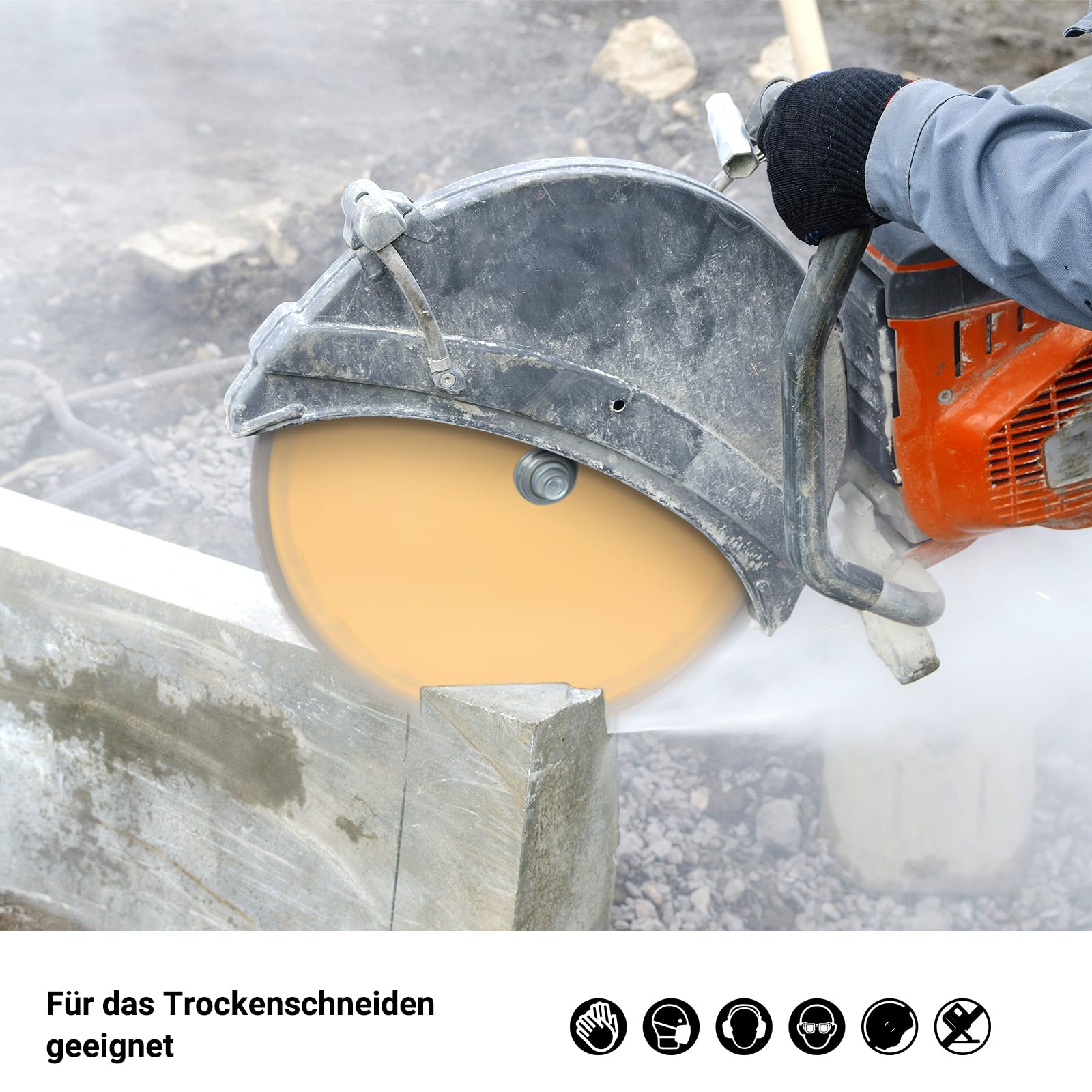Diamanttrennscheiben Set 2x 230mm Diamantscheibe für Stein, Beton, Granit, Mauerwerk, Ziegel, Stahlbeton, Bohrung 22,23 mm