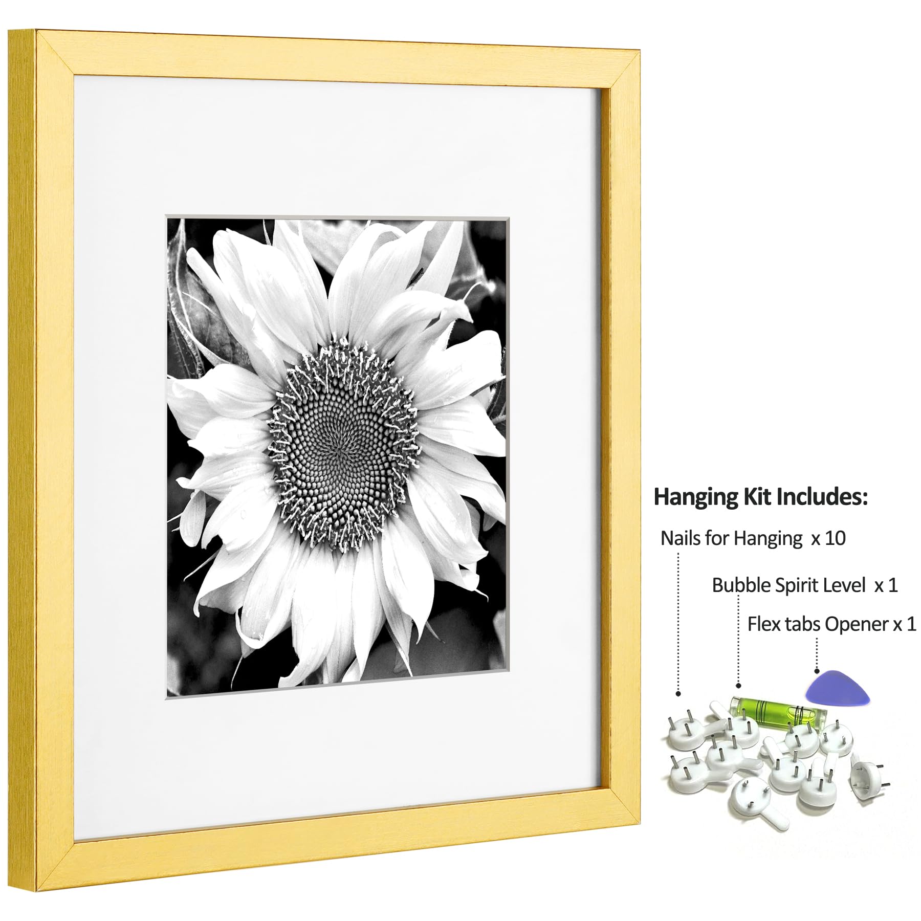 Amazon.com - Yaetm Gold 12x12 Picture Frames Set of 9, Square