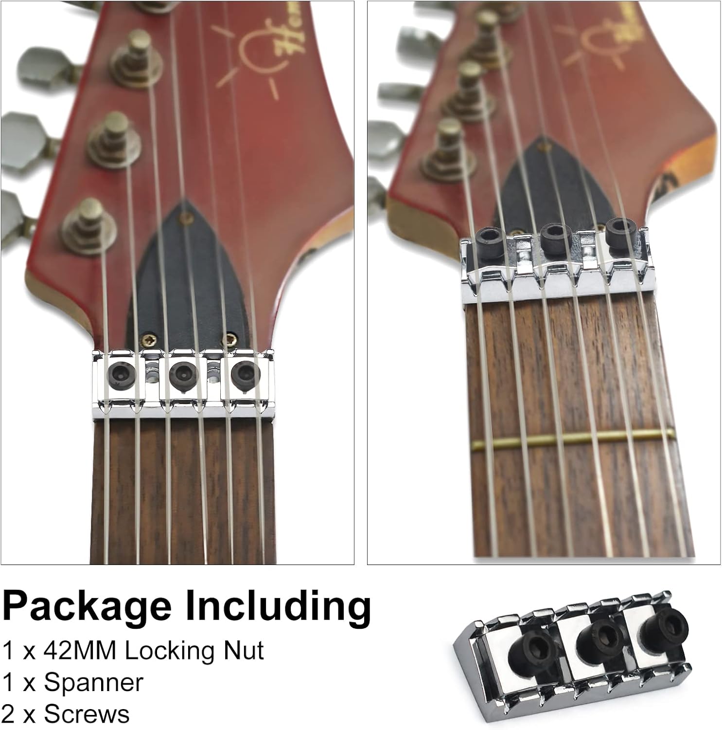 Buy SAPHUE 42MM Guitar Tremolo Bridge Locking Nut 111/16for Floyd Rose