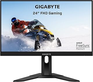 GIGABYTE G24F 24" 165Hz 1080P Gaming Monitor, 1920 x 1080 IPS Display, 1ms (MPRT) Response Time, 90% DCI-P3, FreeSync Premium, 1x Display Port 1.2, 2x HDMI 2.0, 2x USB 3.0