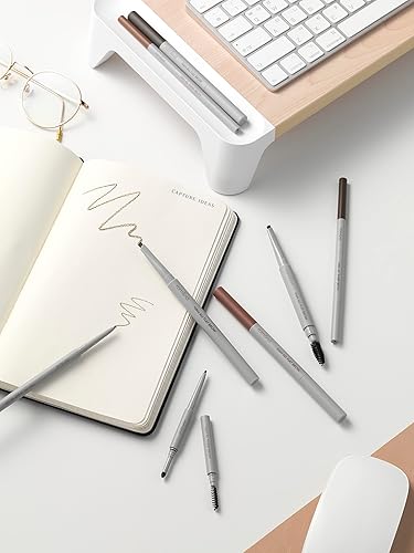 Miniatura 4 de rom&nd HAN ALL SHARP BROW c3 beige moderno, doble cara, punta fina, da forma y define y rellena las cejas, para todas las cejas, desde marrón oscuro