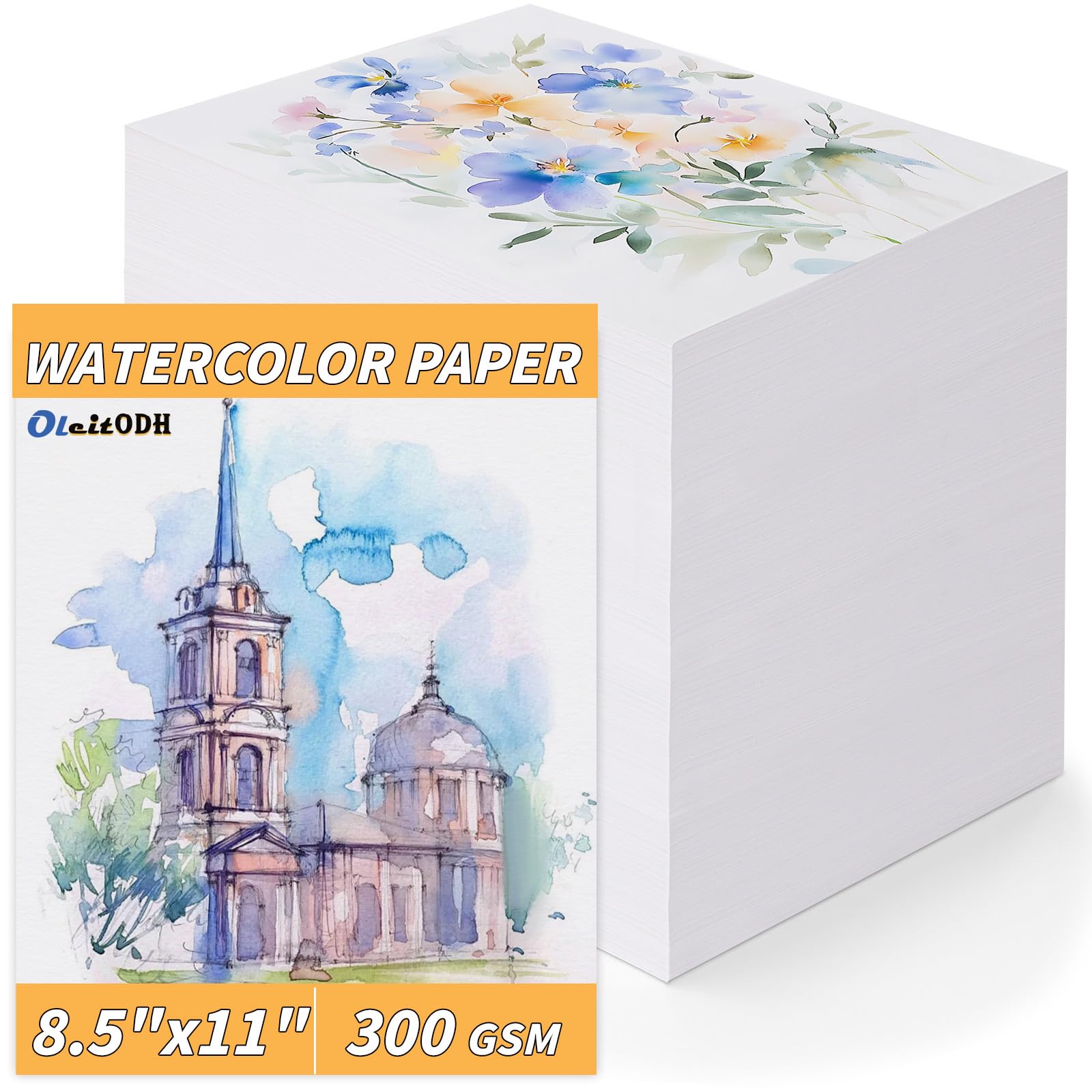 Oleitodh 150 Sheets 300 GSM Cotton Watercolor Paper