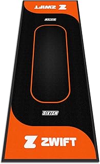 Zwift 65x180 Sixten Home Trainer Mat - Alfombrilla de vibración y cancelación de ruido - Protección del suelo para bicicletas de interior - Duradero y respetuoso con el medio ambiente