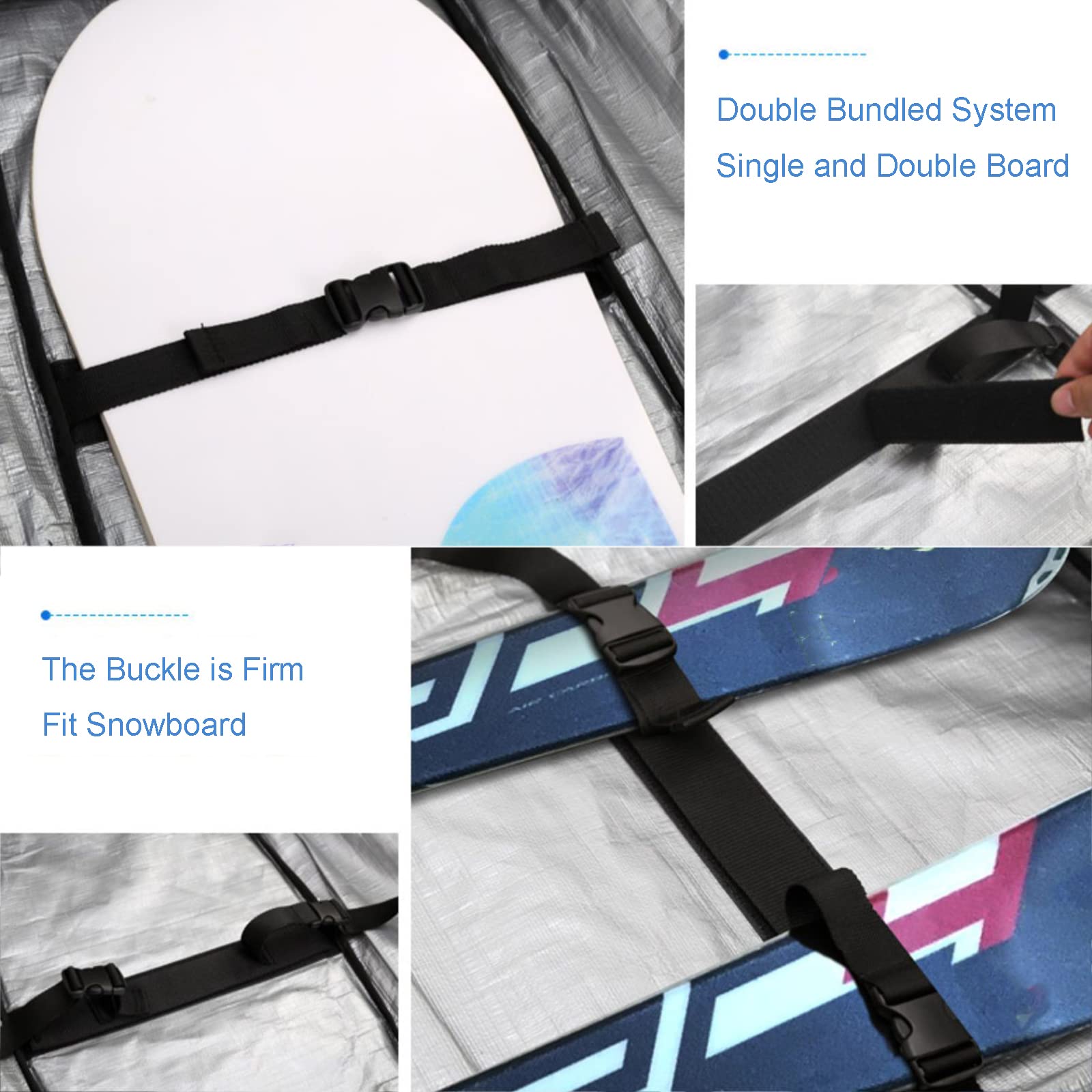 Amazon.co.jp: 車輪付きパッド入りスキーバッグ、最大170 Cmの