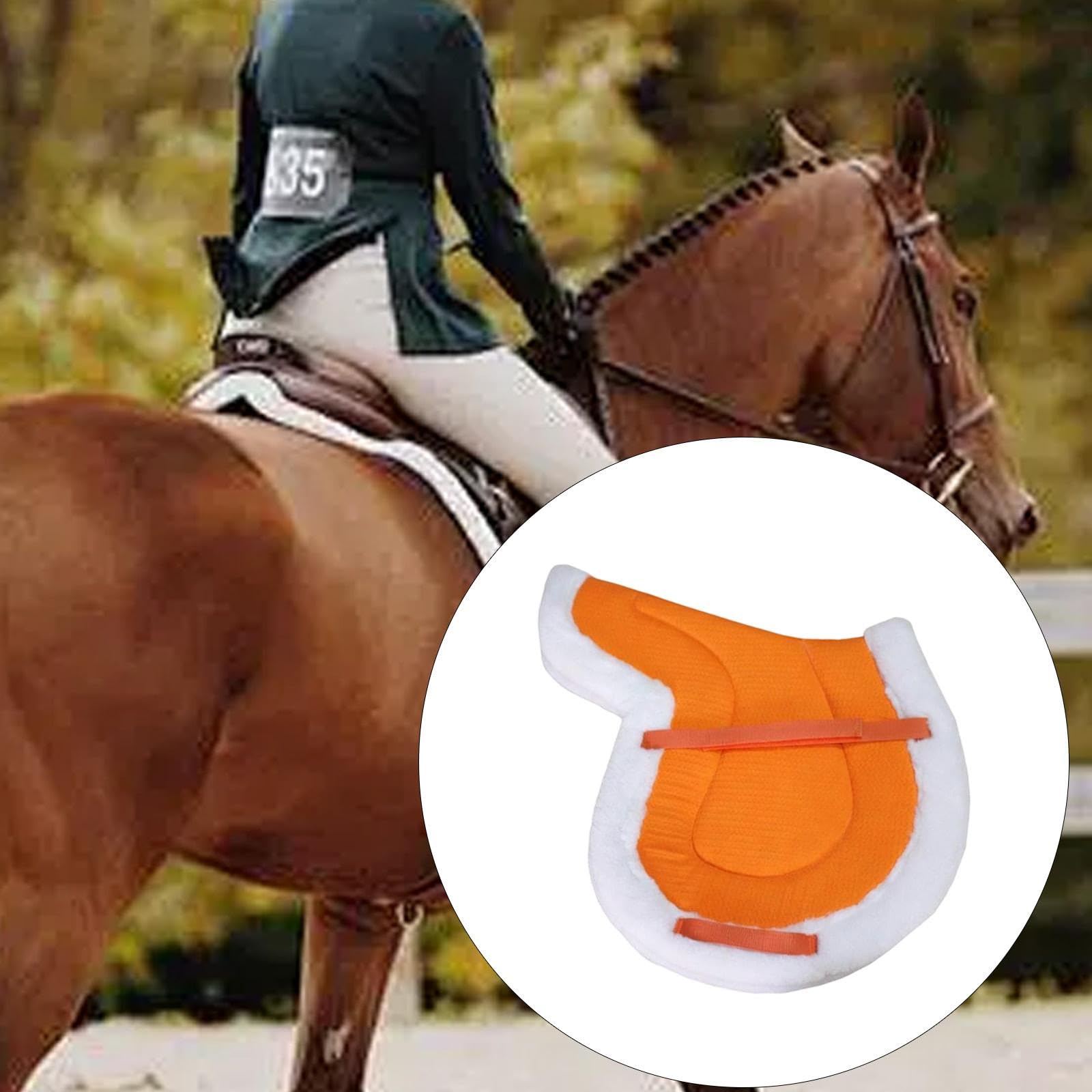 Almohadilla de Montar Caballo Silla Asiento Antideslizante Absorción Impactos Sherpa Lavable Resistente para Cabalgatas Ecuestres Saltos