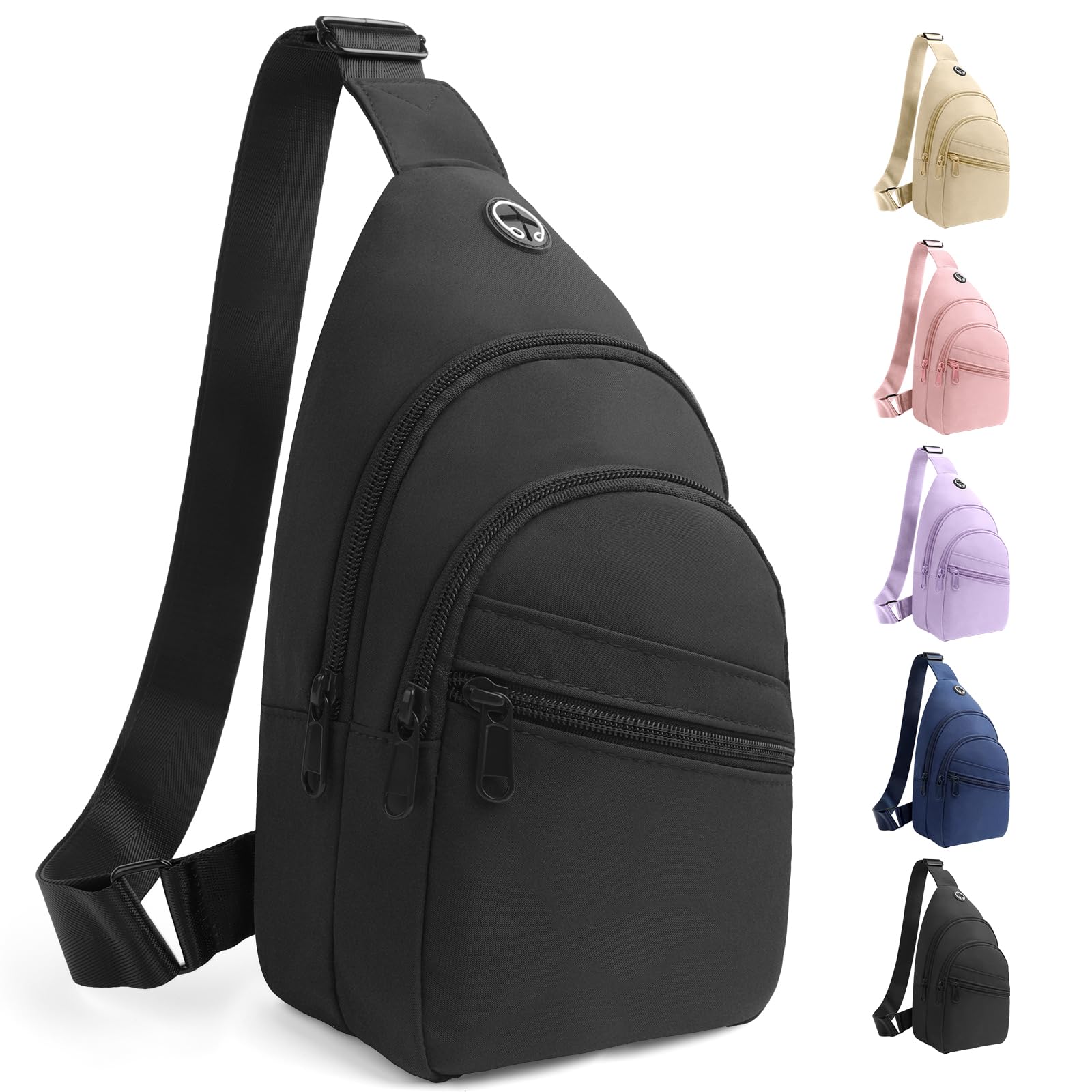 HOTOR Sling Bag - Crossbody Bag Shoulder Bag for Women Men with Adjustable Strap for Travel and Camping