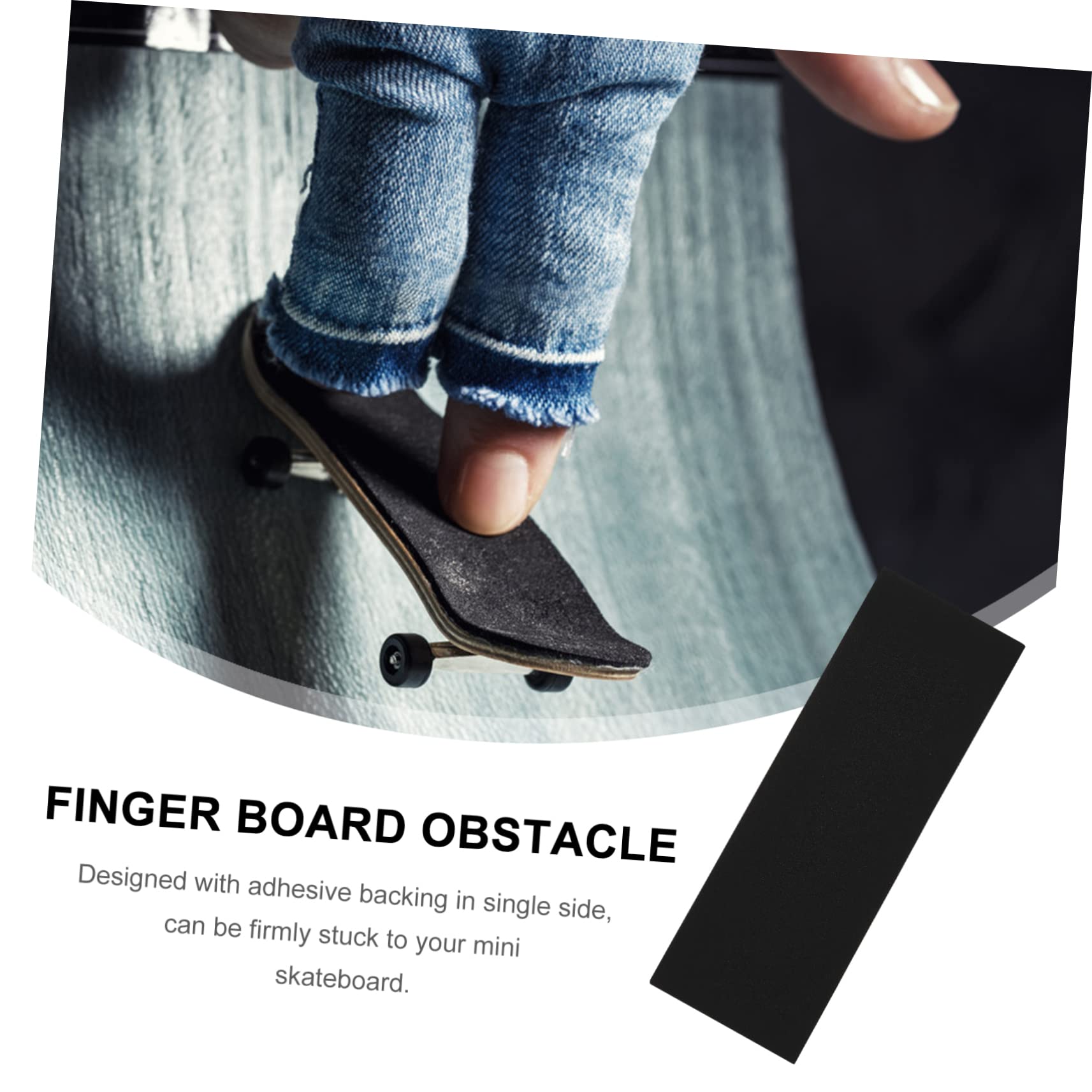 HEMOTON 50stücke Finger Skateboard Nonslip Grip Tape Schaumstoff Aufkleber Mit Selbstklebender Rückseite Für Skateboards rutschfeste