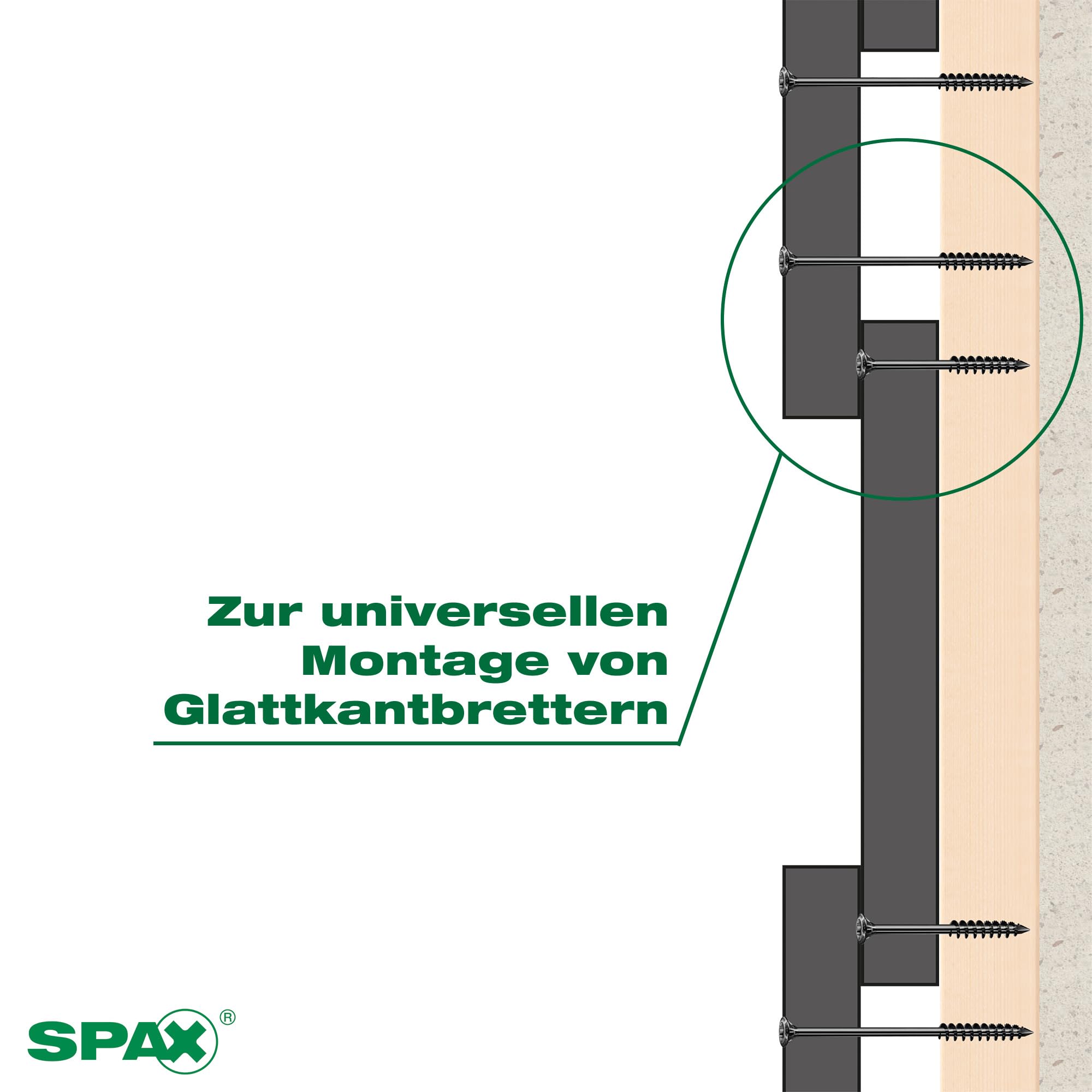 BLAX Fassadenschraube Edelstahl A2 4x45 mm T-STAR plus T15 CUT-Spitze Teilgewinde Linsensenkkopf 100 Stück