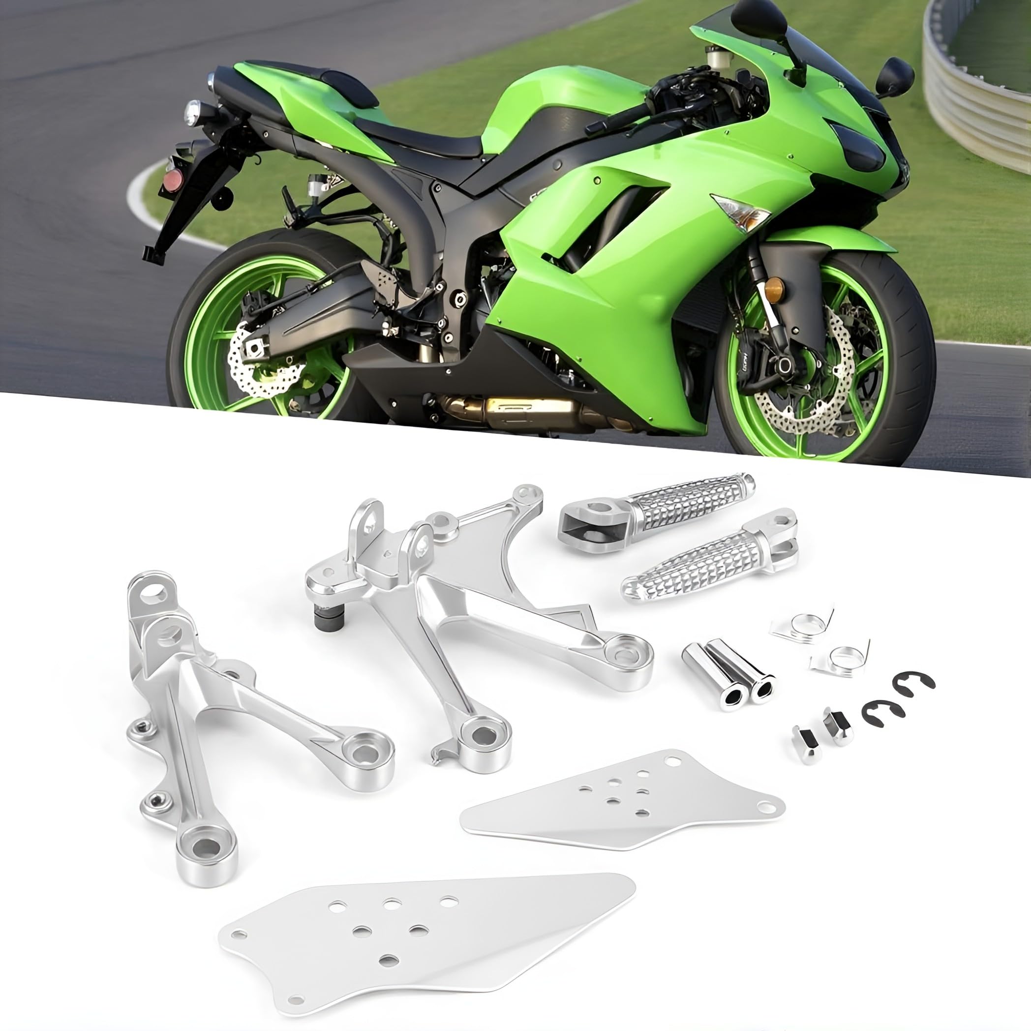 Amazon.com: Front Rider Foot Pegs Bracket For Kawasaki Zx6R 2005