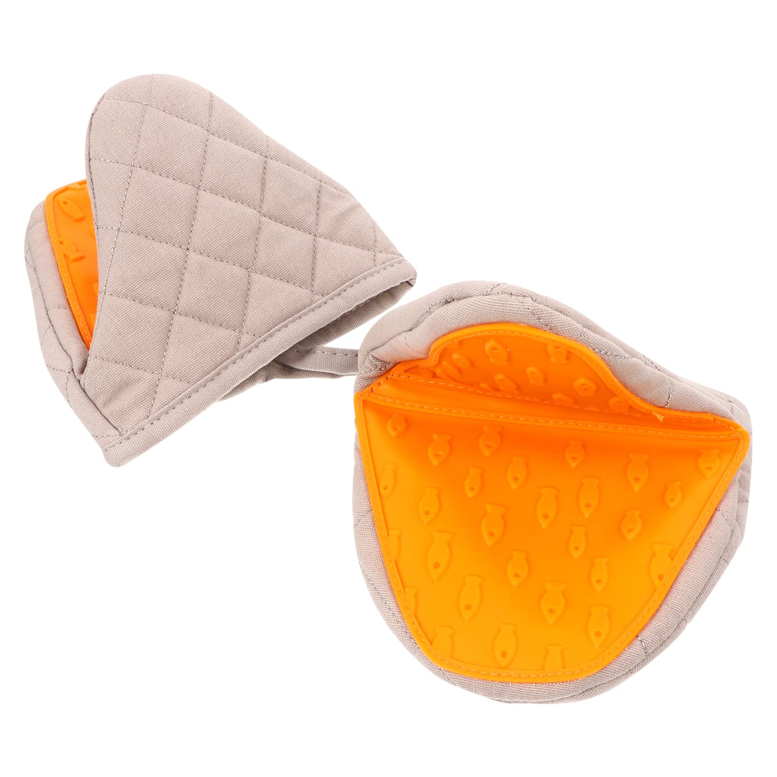 Alipis 2Pcs Heat Resistant Silicone Oven Mitts Non Slip Kitchen Gloves for Safe Cooking Baking and Grilling Comfortable Grip Scald Design Kitchen Supply