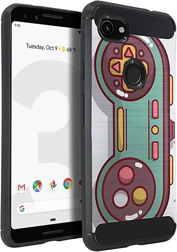 Miniatura 12 de CasesOnDeck - Funda compatible con Google Pixel 3A XL (2019) - Funda con diseño de TPU con patrón pictórico, flexible, delgada y elegante (casete