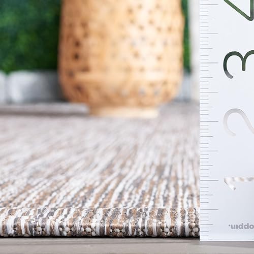 Miniatura 9 de SAFAVIEH Courtyard Collection - Alfombra de área, 10 x 14 pies, gris y gris, para interiores y exteriores, lavable, ideal para patio, patio trasero,