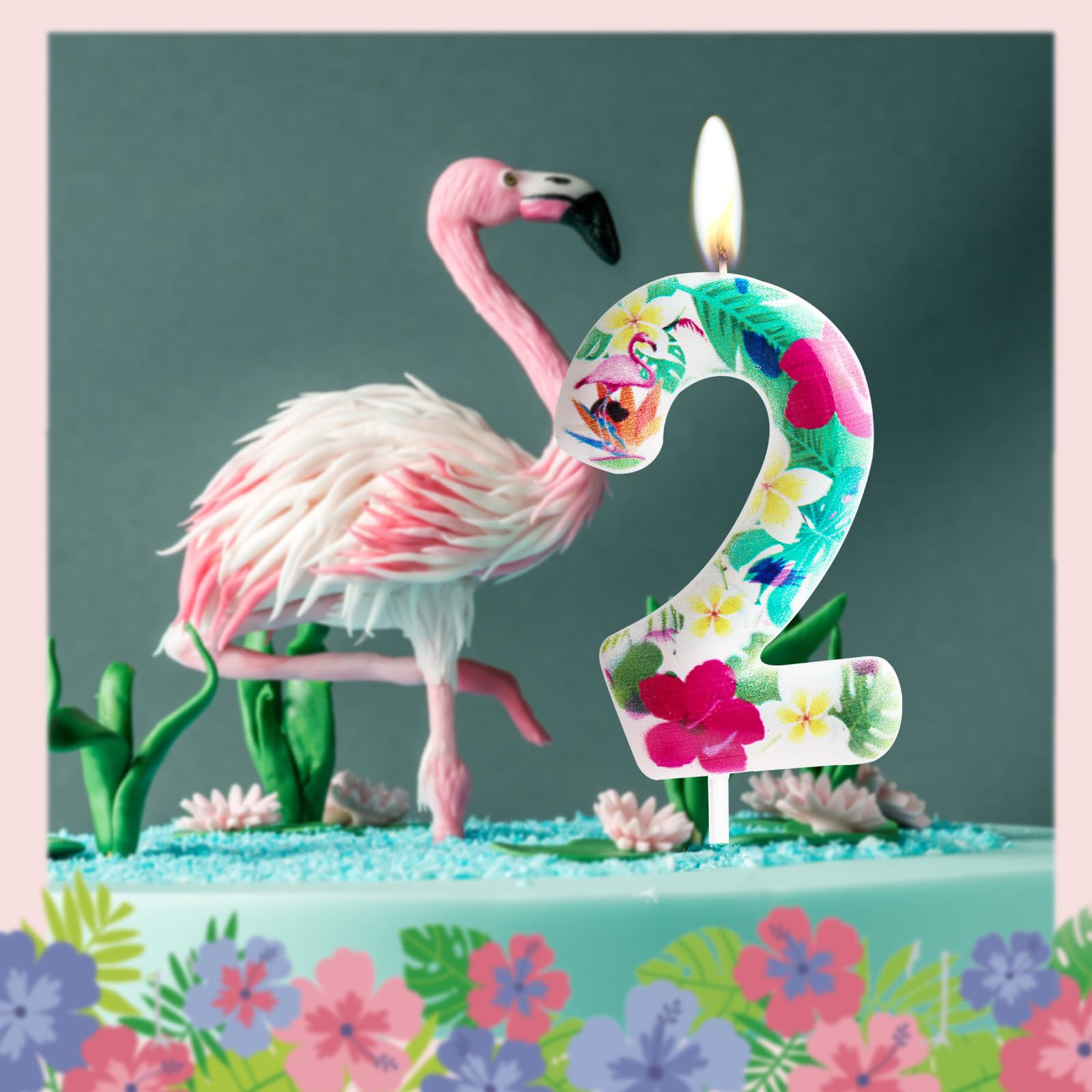 フラミンゴ 1 Candle For First Birthday Flamingo Candles 8th Birthday Number 8
