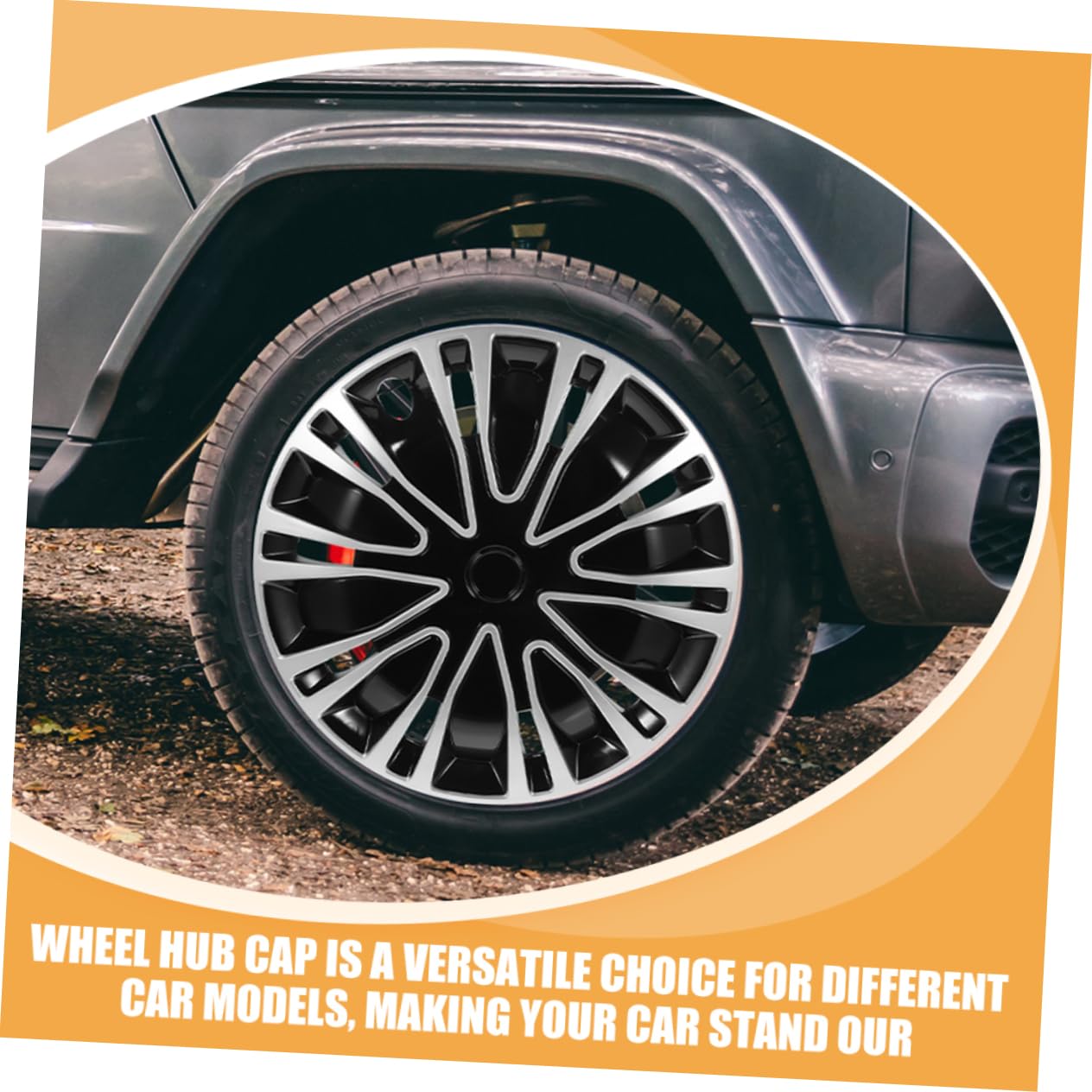 Anneome Tapacubos de Rueda Automotriz de Repuesto para Coche y SUV Diseño Liso y Acabado Refinado, Material PP Resistente y Duradero para Decoración Versátil