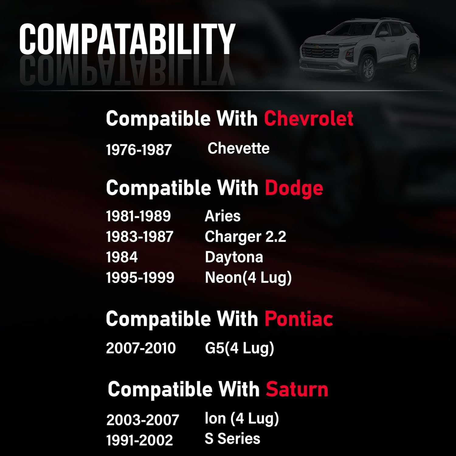 1 Inch 25mm 4x100 Wheel Spacers -Hub Centric Forged CNC Spacer | 57.1mm Center Bore | M12x1.5 Studs | Compatible with Chevrolet Dodge Pontiac Saturn 2PCS