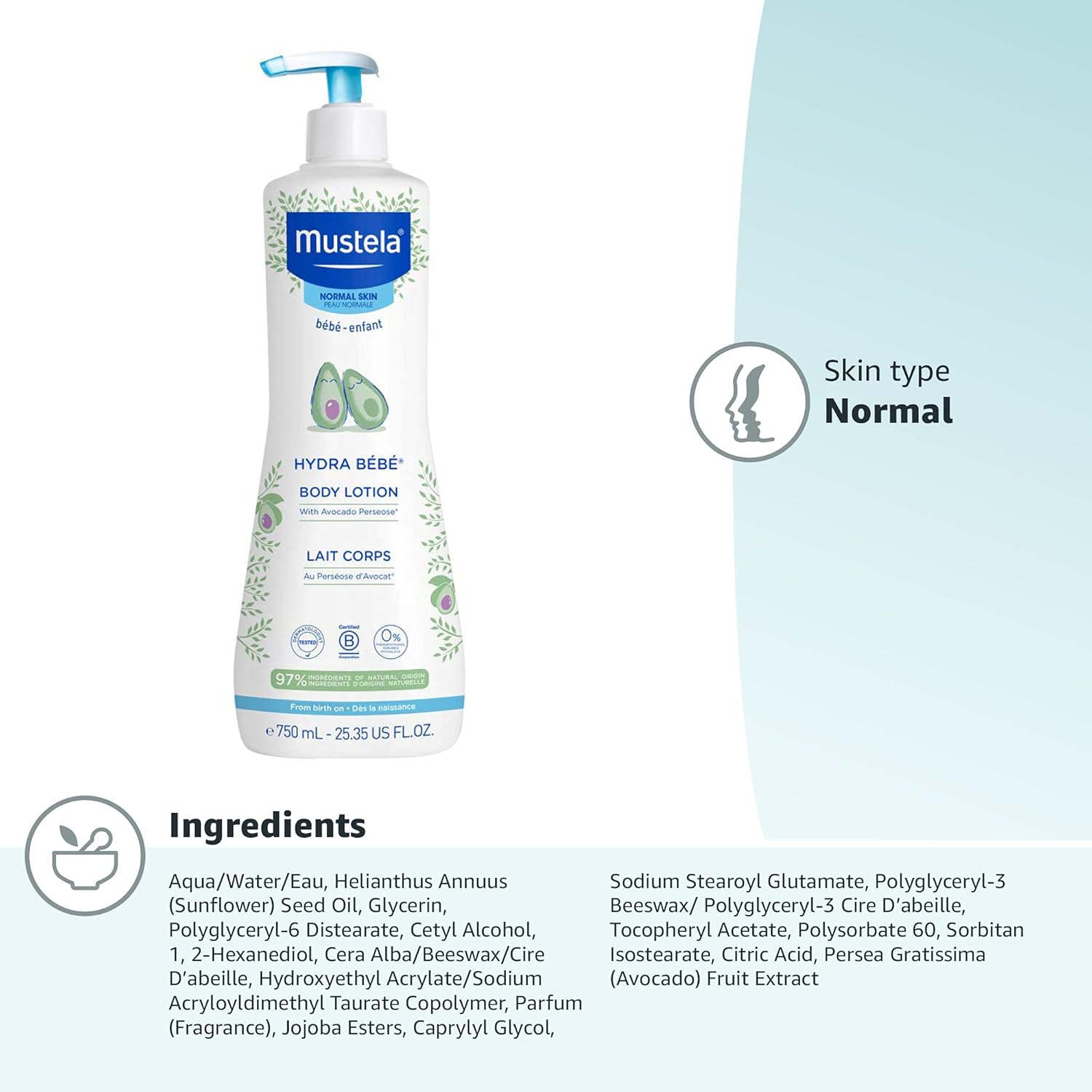 Buy Mustela Hydra Bebe Body Lotion Daily Moisturizing Baby Lotion With Natural Avocado Jojoba Sunflower Oil Various Sizes 1 Or 2 Pack Online In Vietnam B08rtkxzxf