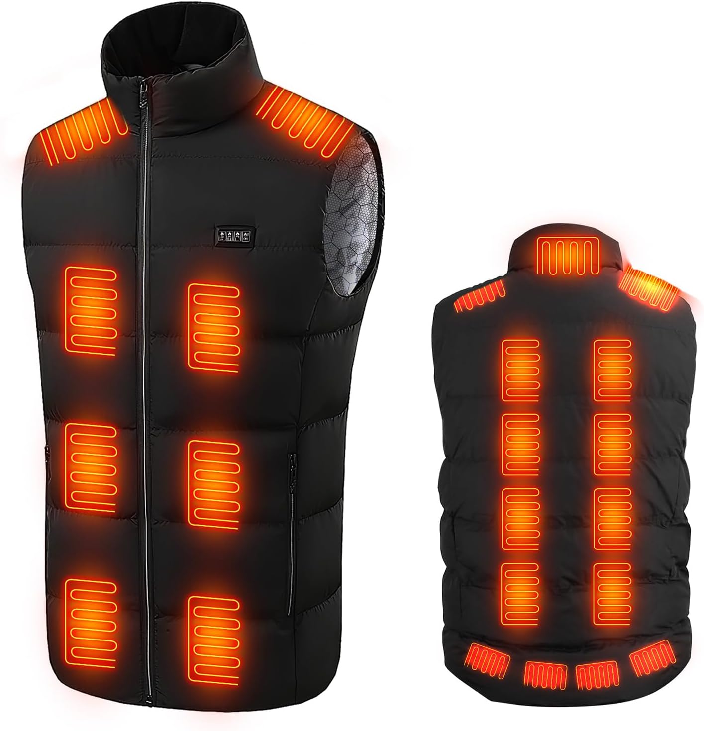 KOCASO Heated Vest for Men Women,USB Powered Washable Warm Heated Vest for Outdoor Activities Winter Hiking Skiing Skating