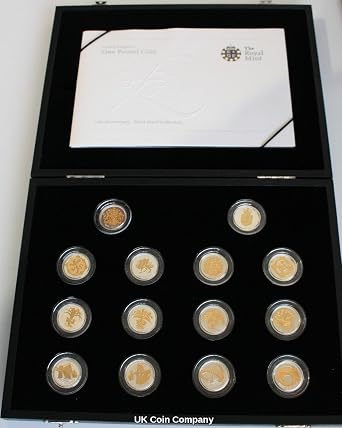 2008 Royal Mint Gold Silhouette 25th Anniversarry Silver Proof 14 Coin Set