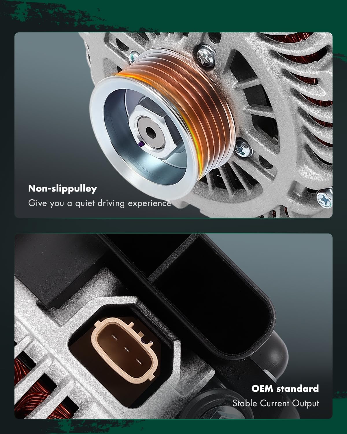 SCITOO Alternator Fits for Mazda for 5 2.5L 2012-2015,for Mazda for CX-7 2.3L 2007-2012,for Mazda for CX-7 2.5L 2010-2011 12V 110Amp CW S6 Pulley Class 11330