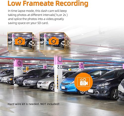 Miniatura 6 de Dash Cam frontal 2K con tarjeta SD de 64 GB 1440P Quad HD Cámara de tablero para autos Pantalla IPS de 3 pulgadas, grabadora de conducción con