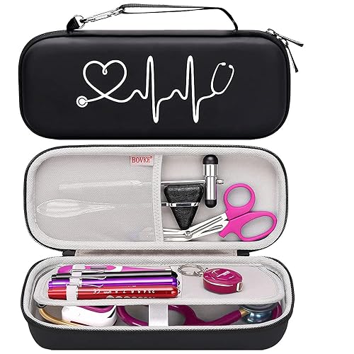 BOVKE Funda para estetoscopio 3M Littmann Classic III, Lightweight II S.E, MDF Acoustica Deluxe Dual Head, Cardiology IV, soporte para estetoscopio