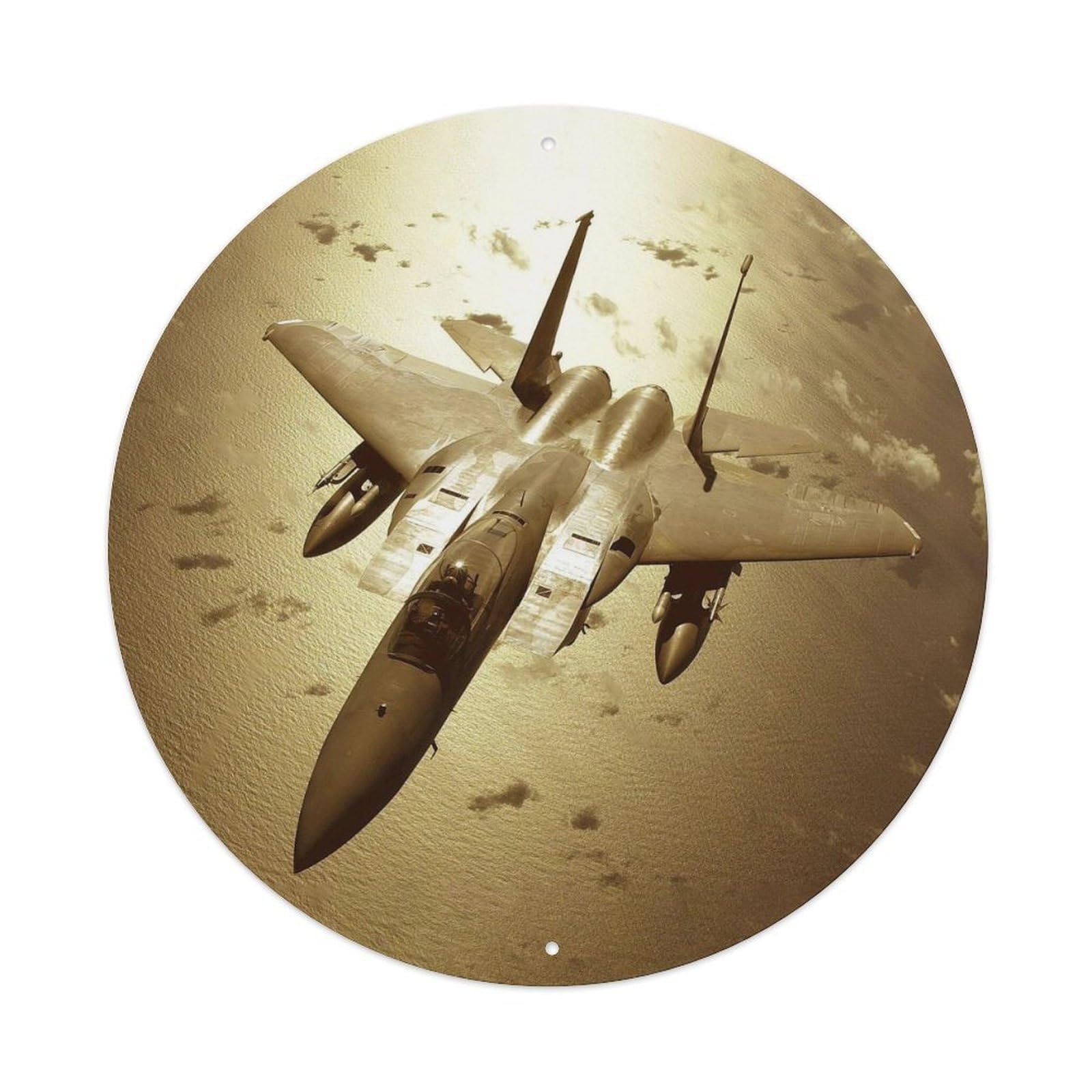 Olyhtr 8X8inch Classic Style F-15 Eagle Fighter Jet Military Aviation Classic Metal Tin Sign