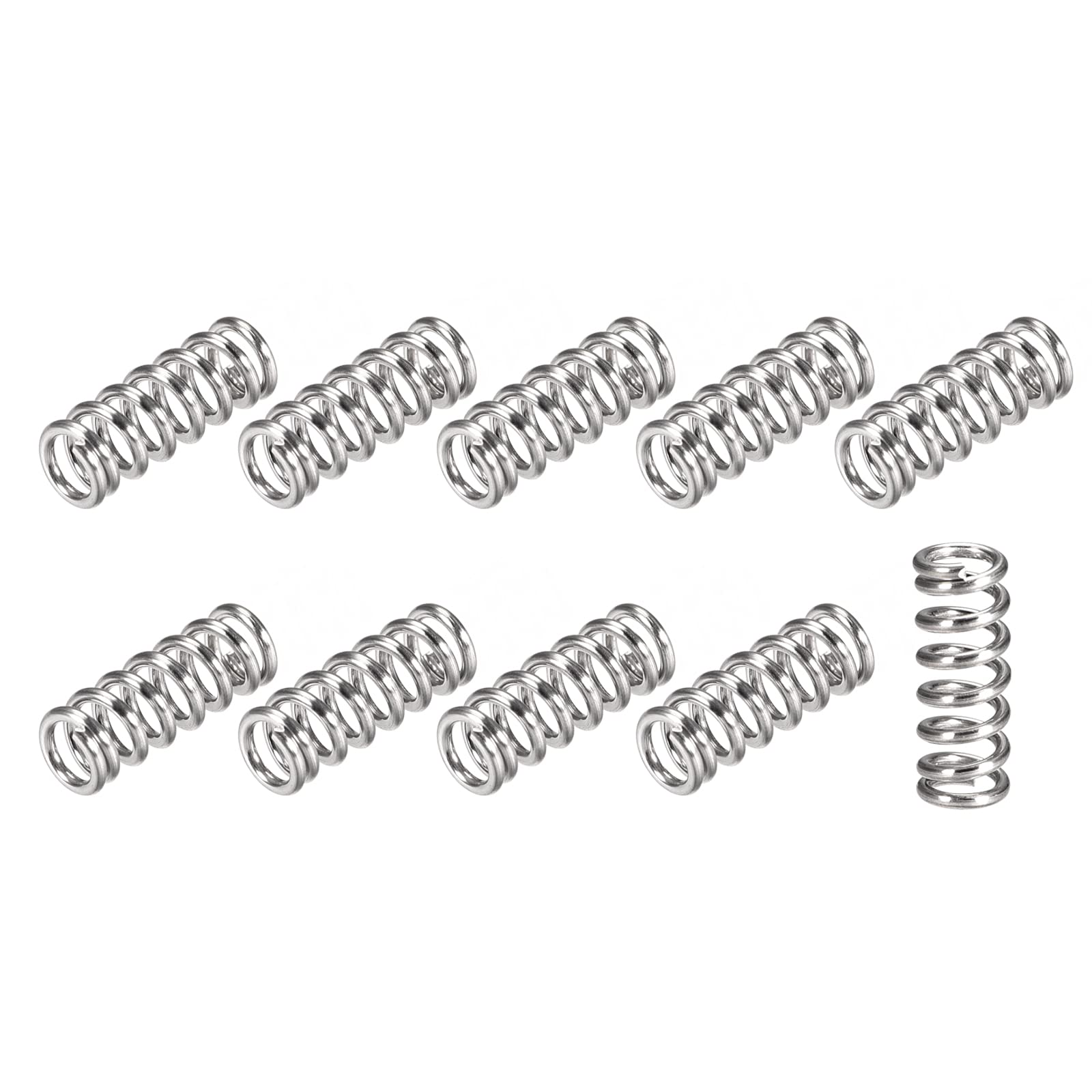 METALLIXITY Compression Springs (0.5x7mm OD,15mm Free Length) 20Pcs, 304 Stainless Steel Extension Spring - for Shop Home Repairs, DIY Projects, Silver Tone — Amazon image 14