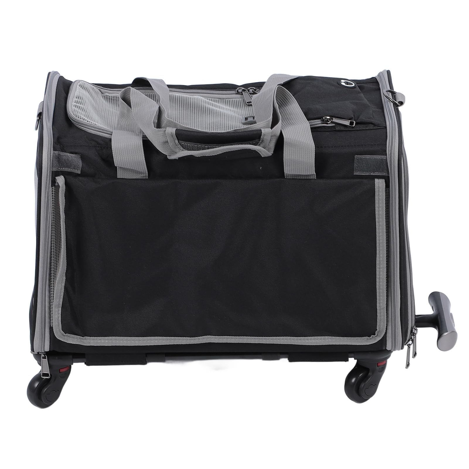 Transportín para Mascotas con Ruedas, Aprobado por Aerolíneas y TSA, Bolsa de Viaje Suave Plegable para Gatos/Perros, Mochila con Ruedas para Mascotas, Adecuada para Perros