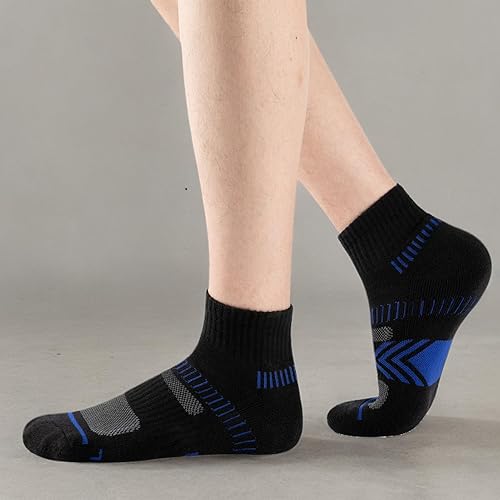 Miniatura 7 de COOPLUS Calcetines tobilleros acolchados para hombre, calcetines de algodón de rendimiento atlético