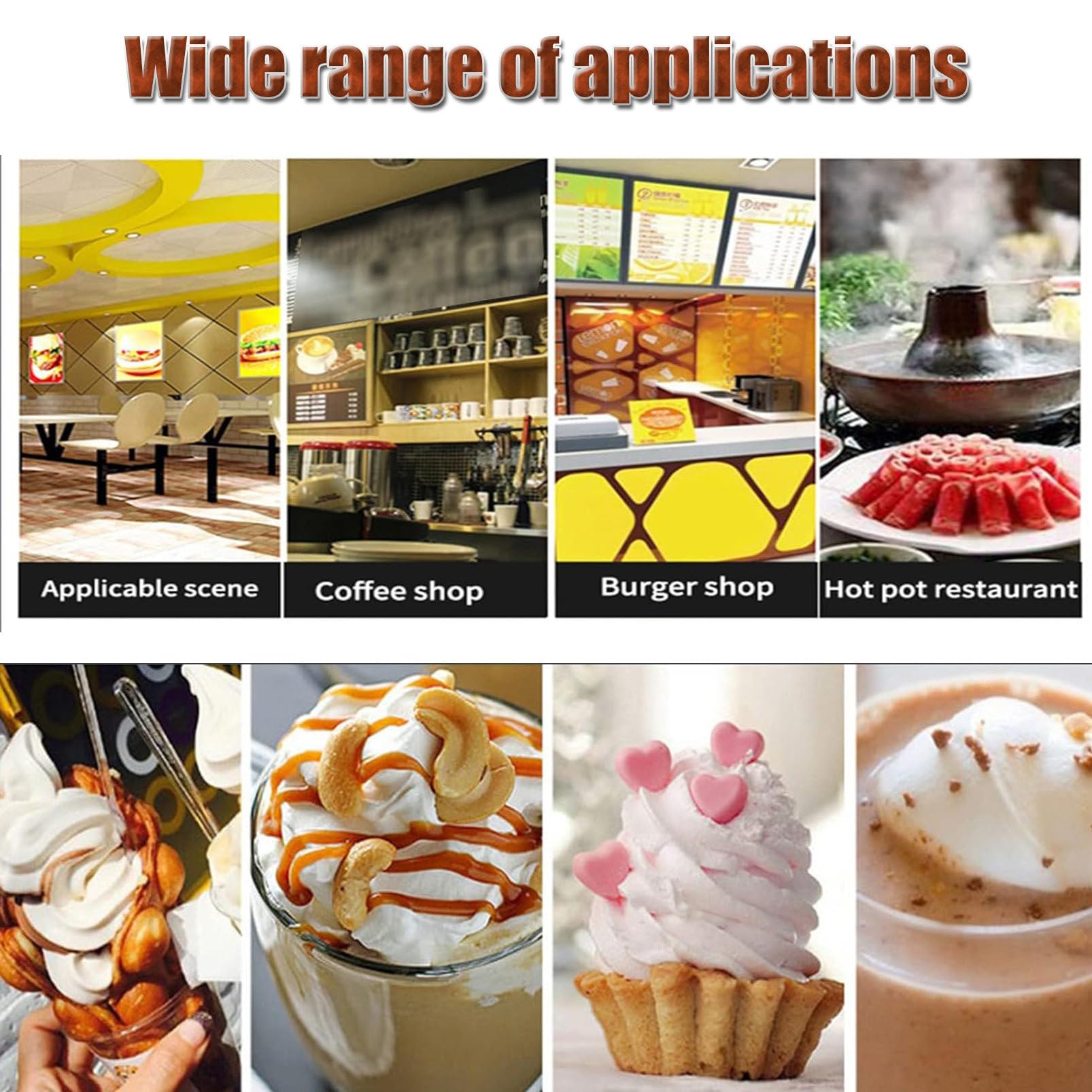 Gelatiere per Yogurt, Macchina per Dessert Surgelati, Macchina per Gelato Fai da Te per La Casa, per La Cucina Domestica Fai da Te Veloce, Facile da Pulire Liscio per Preparare Sorbetti