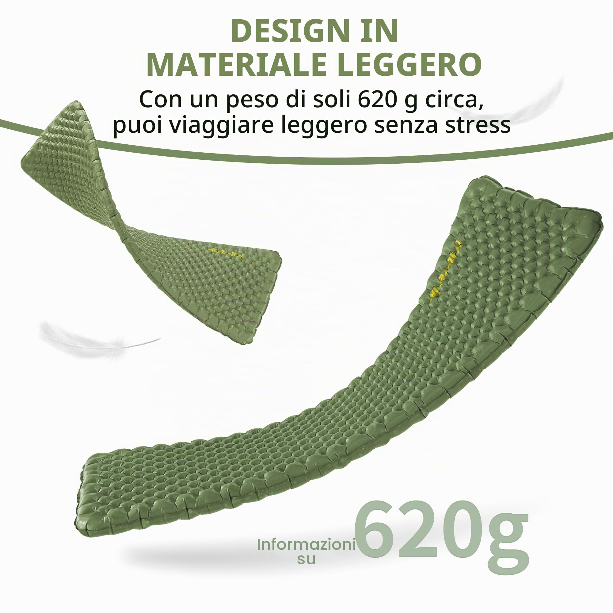 Naturehike Materassino autogonfiabile da campeggio, 4,6 R, materassino gonfiabile da campeggio, materassino portatile, materasso ad aria singola, per trekking, escursionismo, alpinismo, backpacking