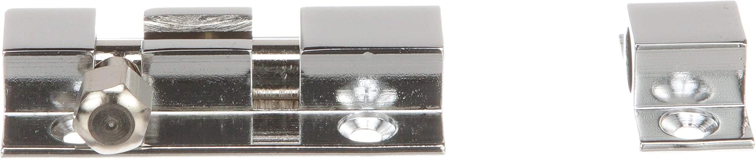 Seachoice Marine-Grade Barrel Bolt, Chrome-Plated Cast Brass