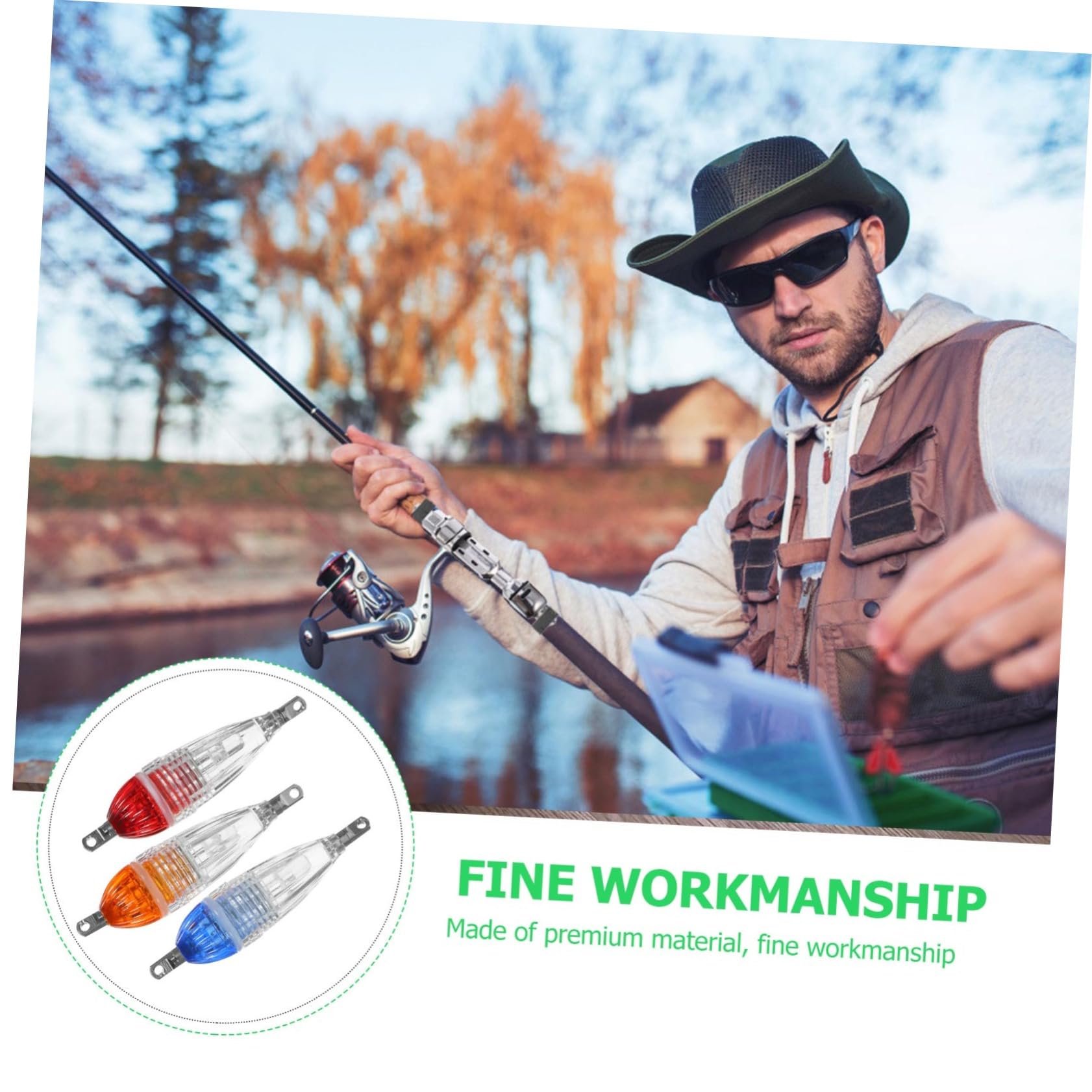 Angoily Aquarium Light 3pcs Portable 6cm8g Fish Lamp Glow Lure Light for Freshwater and Saltwater Fishing