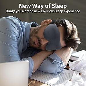 Contoured sleep mask for men