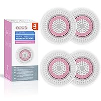 Vista 9 de Brushmo Repuesto de cabezal de cepillo compatible con Clarisonic Mia 1, Mia 2, Mia Fit, Alpha Fit, Smart Profile Uplift, 4 unidades de poros Poros