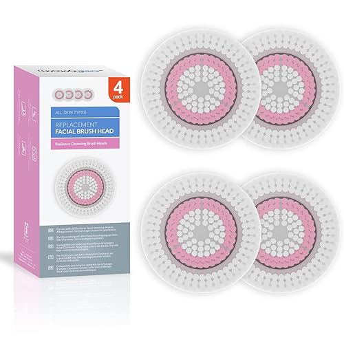 Miniatura 9 de Brushmo Repuesto de cabezal de cepillo compatible con Clarisonic Mia 1, Mia 2, Mia Fit, Alpha Fit, Smart Profile Uplift, 4 unidades de poros Poros