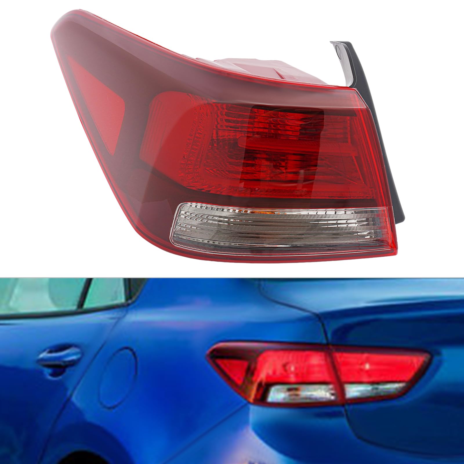 LOYALHEARTDY Rear Tail Light Assembly Driver Side Tail Light For 2018-2023 Kia Rio Taillights Left Side Replacement,2018 Kia Rio Tail Light Rear Tail