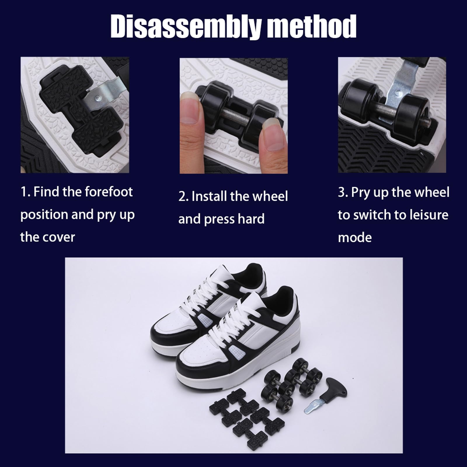 Sneakers con Ruote,Scarpe con Rotelle Bambino,Scarpe da Ginnastica A Rotelle,Multiuso,Comfort,Low-Top,Moda,con Ruote Rimovibili,per Ragazzo Ragazza Adulto