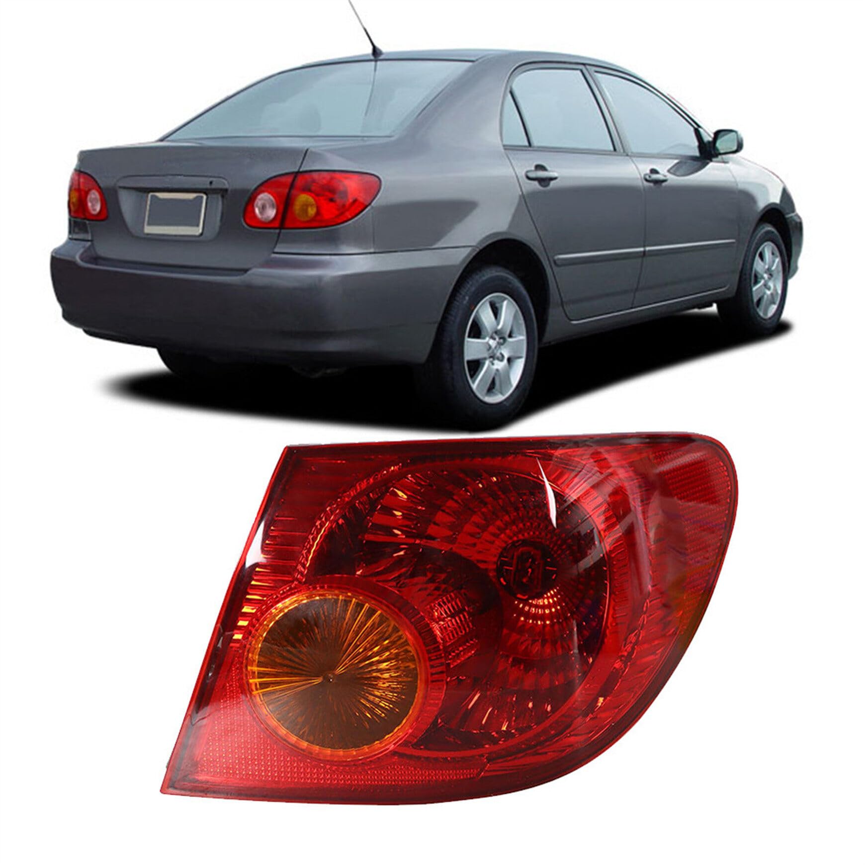 RH Outer Tail Light Assembly Replacement for Toyota Corolla 2003-2008 Passenger Side 8155002290 TO2801154