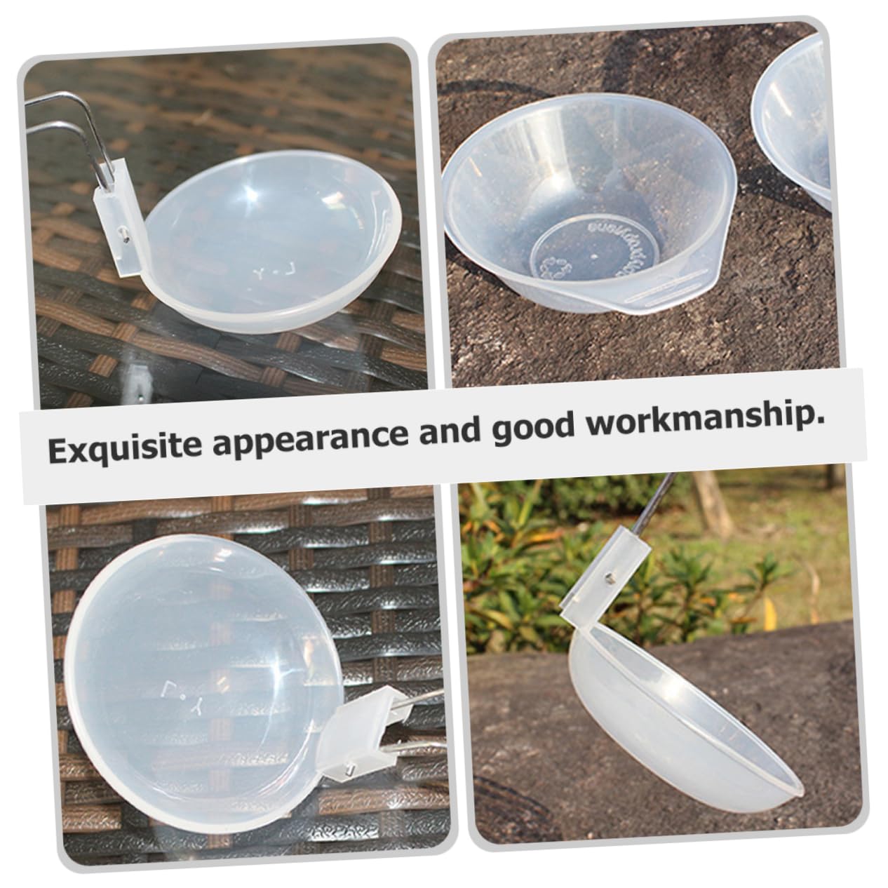 Sosoport 1set Portable Outdoor Utensil Set Plastic Bowls and Soup Spoons for Camping Barbecue and Picnics Lightweight Easy to Carry for Backpacking and Outdoor Adventures