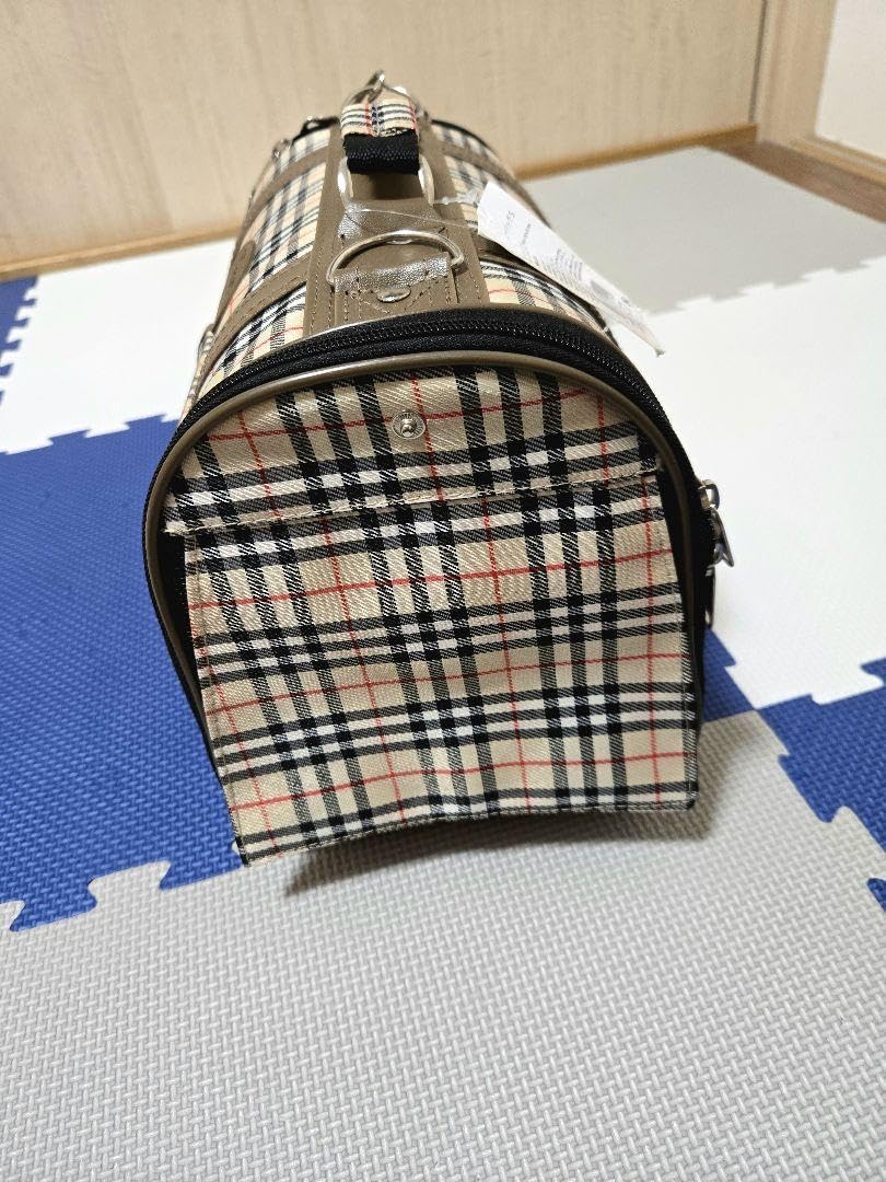 チェック柄ペットキャリーバッグ ペットキャリーバック チェック柄 の通販 by yuu_shop｜ラクマ