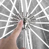 Vista 9 de Glow Easy Lock - Paraguas grande de fibra de vidrio de color plateado profundo (51 pulgadas)