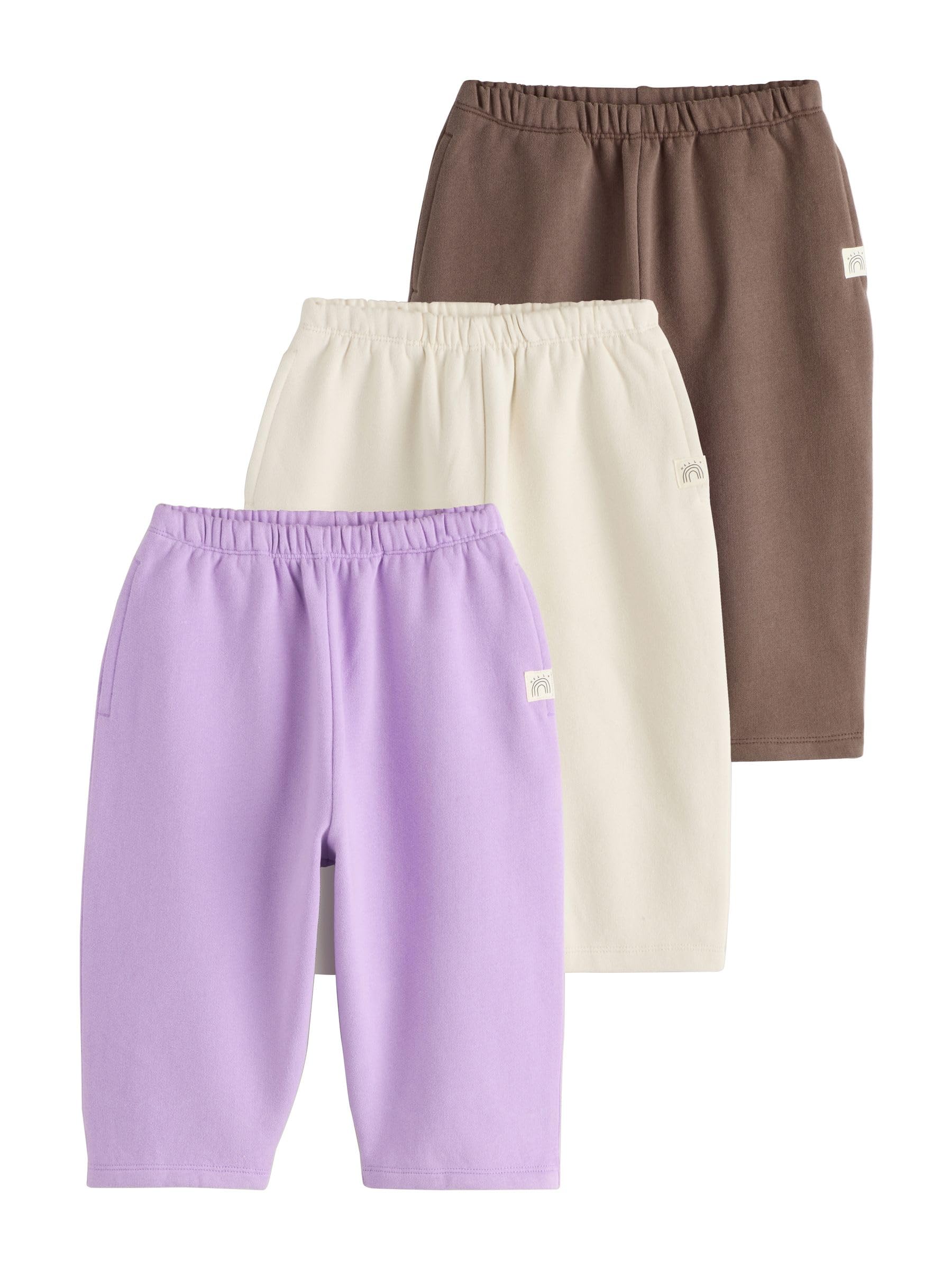 NEXT Mädchen Barrel Leg Jogginghosen, 3er-Pack