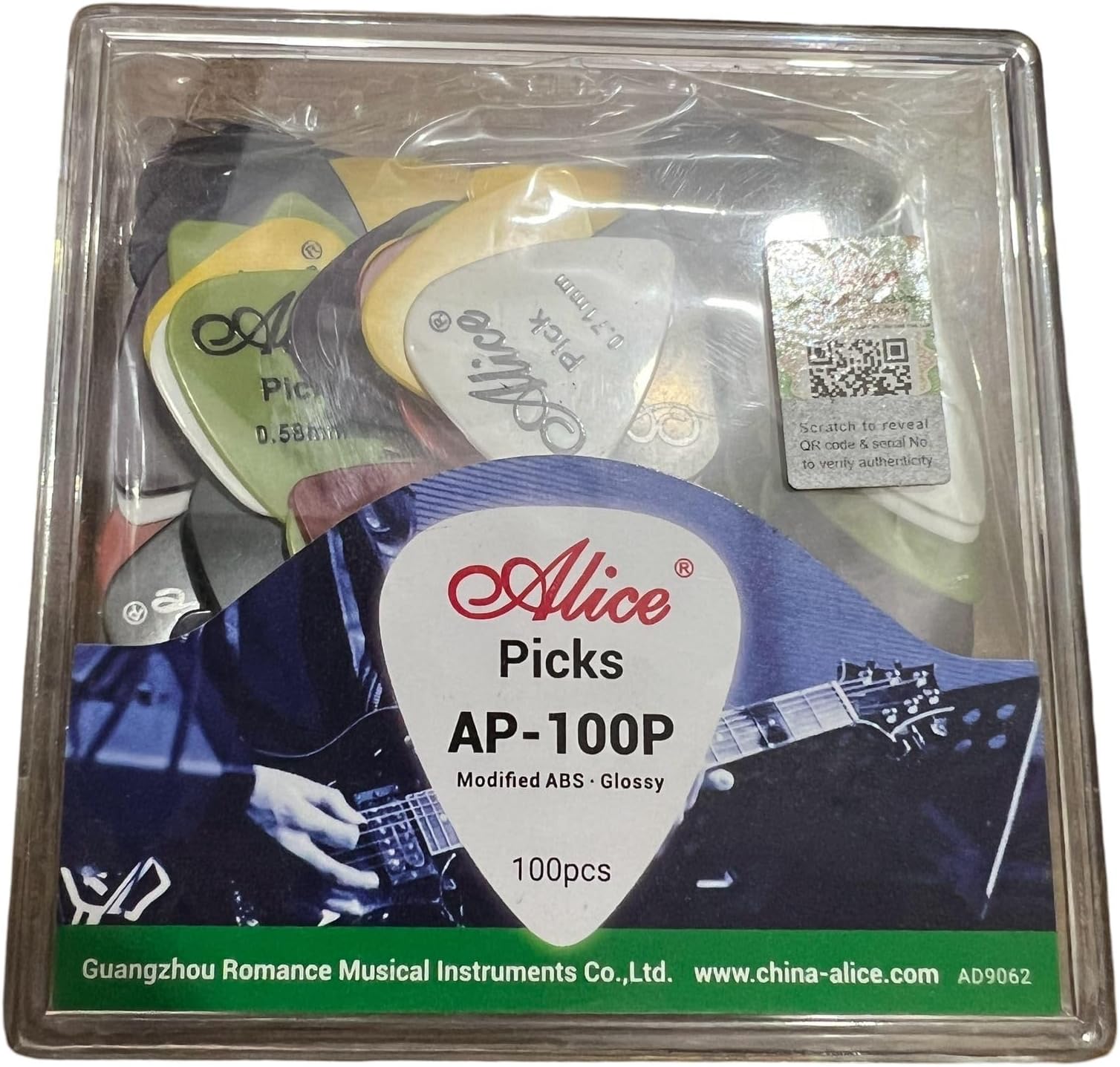 ALICE- PACK OF 100 PICKS IN BOX PACKING