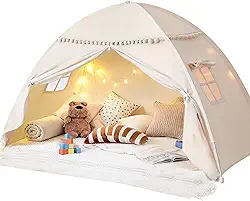 Barraca de cama tamanho solteiro para meninas e meninos - tenda de dormir infantil com design blackout, barraca de cama portátil respirável para quartos com correntes de ar, acampamento no chão da