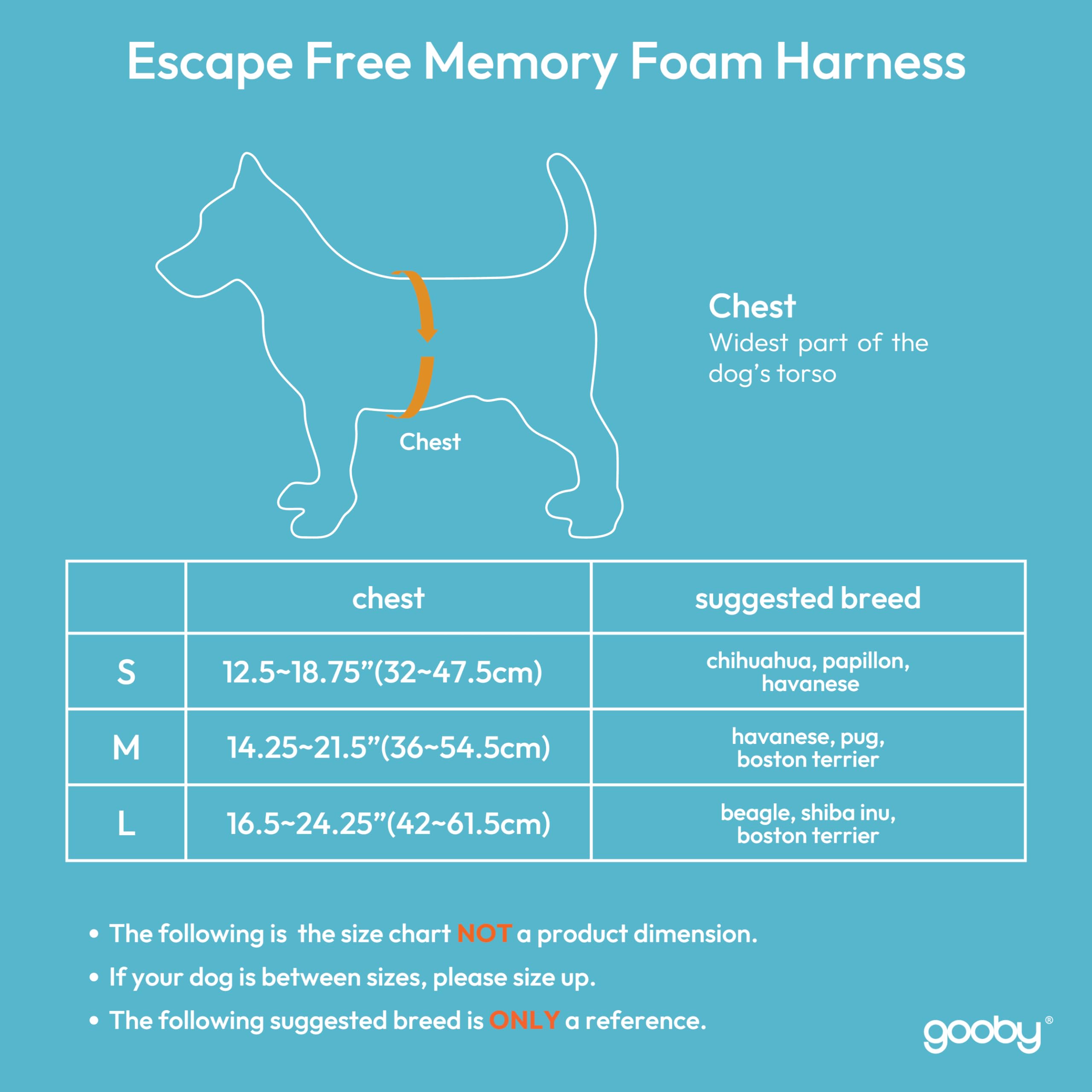 Gooby Escape Free - Arnés de Espuma viscoelástica para Perros pequeños, sin tirones, con Ajuste de Cuatro Puntos, Llevar y para Perros pequeños, Color Rojo, Talla S | Diseño sin escapes, se contrae en la parte trasera; acolchado de espuma viscoelástica; a